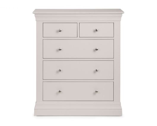 CLERMONT 3+2 DRAWER CHEST - LIGHT GREY