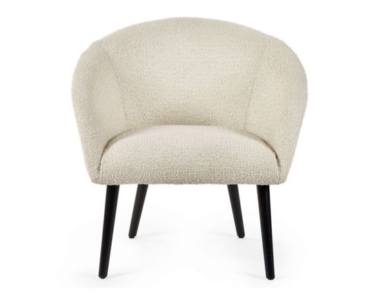 AMARI BOUCLE ACCENT CHAIR - IVORY