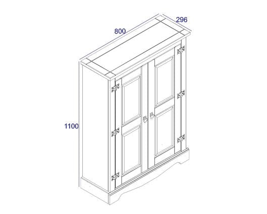 Corona 2 door cupboard unit