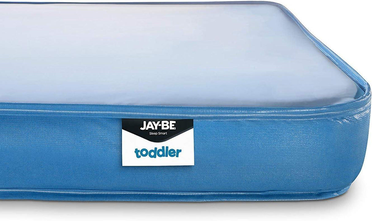 Jay-Be Toddler Waterproof Anti-Allergy Anti-Microbial Foam Free Sprung Mattress - Suitable for 2+ years of age