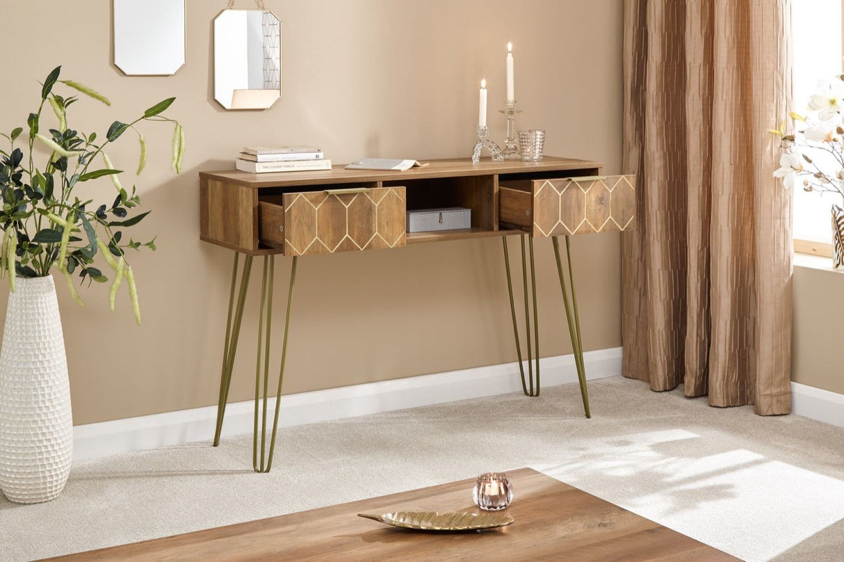 Orleans 2 drawer console desk mango
