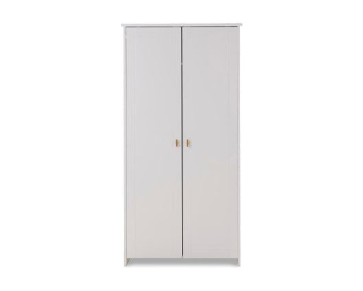Evie Double Wardrobe - White