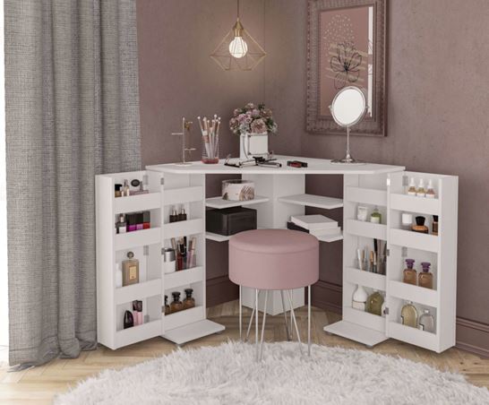 Olivia Corner Dressing Table With Storage