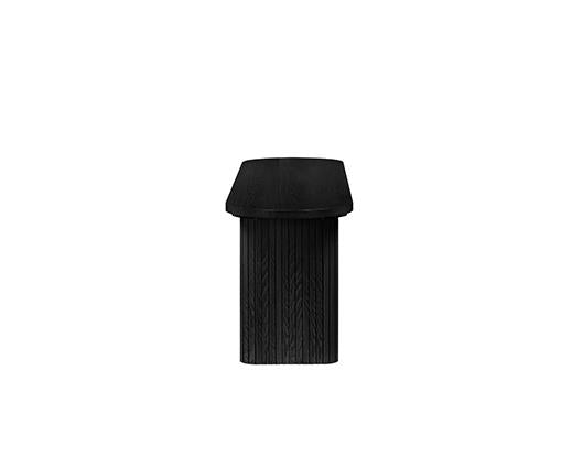 Axel Fluted Dining Bench - Black