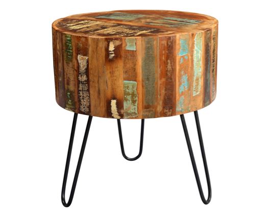 COASTAL DRUM SIDE TABLE