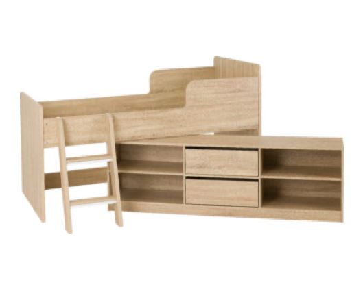 Felix Low Sleeper Bed - Sonoma Oak Effect Veneer