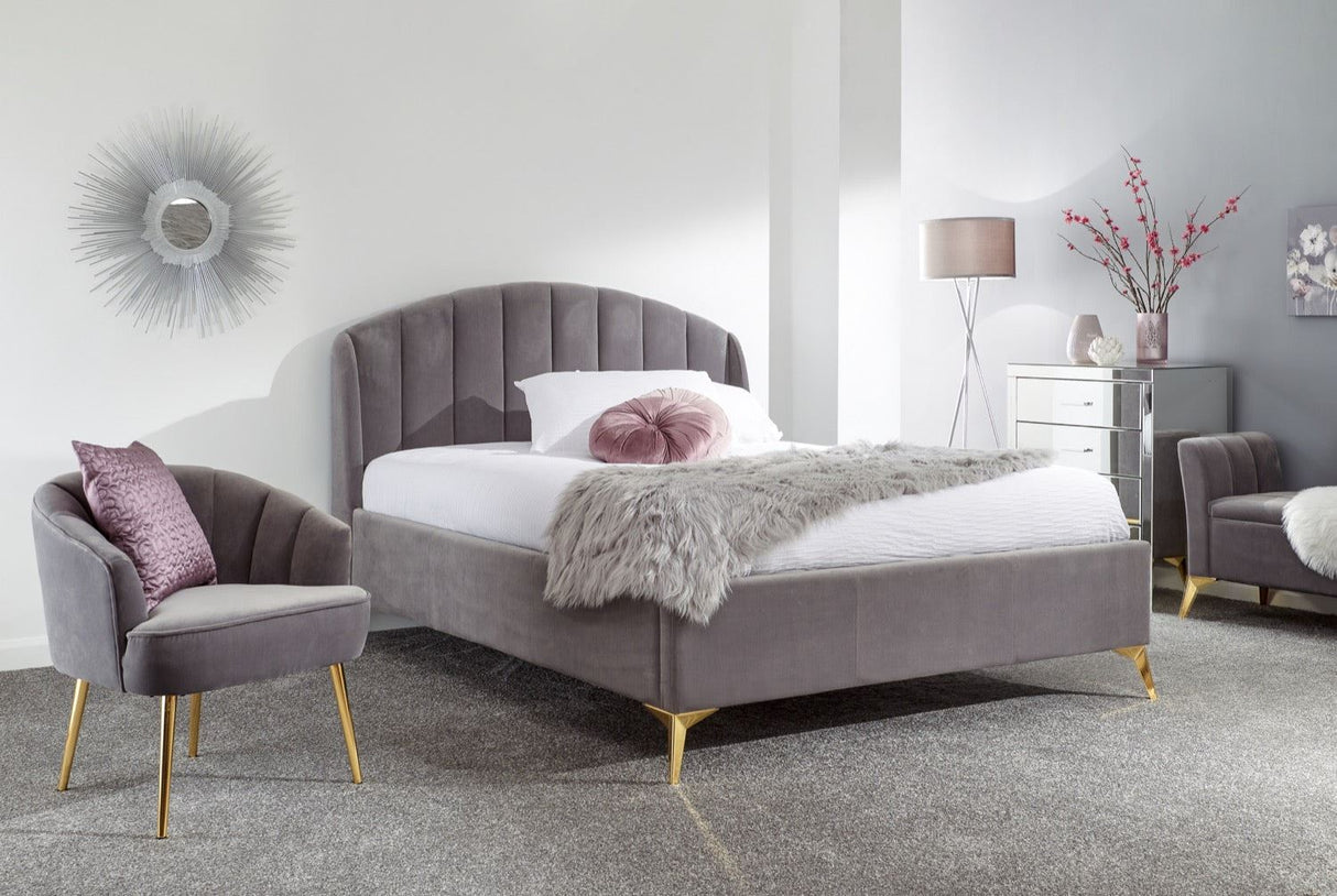 Pettine End Lift Ottoman King Bed - Grey