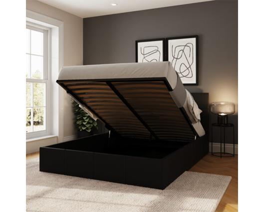 end lift ottoman 150cm black