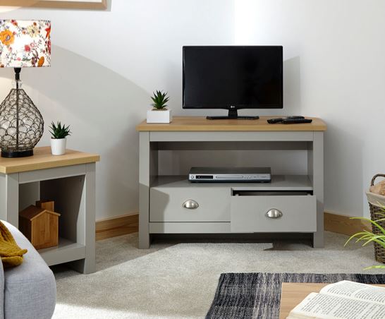 Lancaster Corner TV Unit Grey
