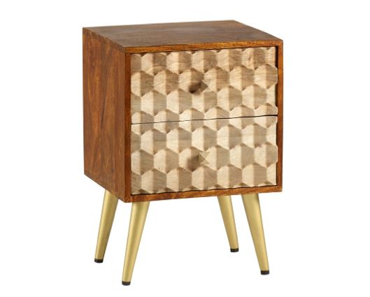 EDISON 2 DRAWER SIDE TABLE