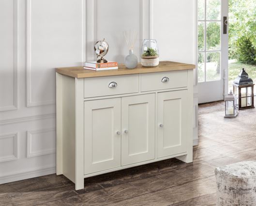 Highgate 3 Door 2 Drawer Sideboard-Cream