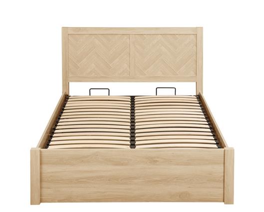 Herringford Ottoman Bed Oak - Double
