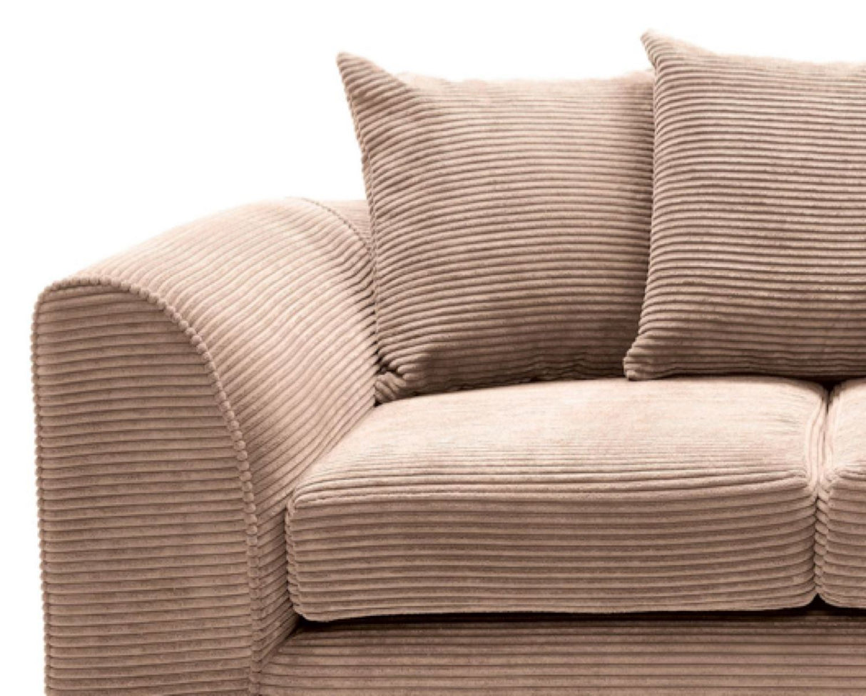 Jumbo Cord 2 Seater Sofa-Brown