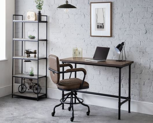 GREY UPHOLSTERED OFFICE CHAIR