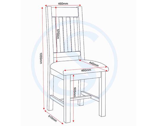 WINDSOR SLATTED DINING CHAIR (X2 PER BOX) - PEBBLE GREY/OAT FABRIC