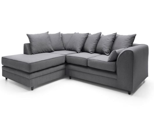 Darcy Left Hand Facing Corner Sofa-Dark Grey