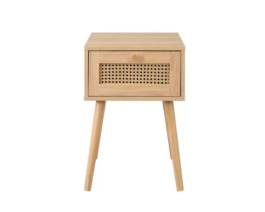 Croxley 1 Drawer Rattan Bedside