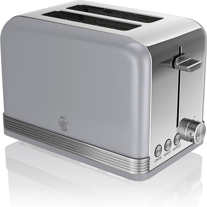 2 Slice Retro Grey Toaster