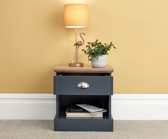 Kendal 1 Drawer Bedside Slate Blue