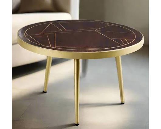 Dark Gold Round Coffee Table