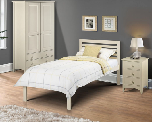 SLOCUM BED STONE WHITE 90CM