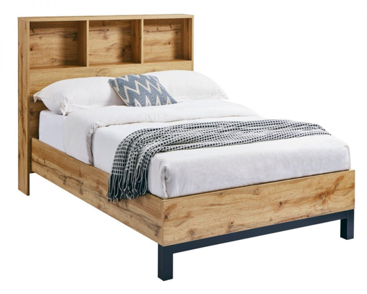 Bali Bookcase Headboard Bed 150cm