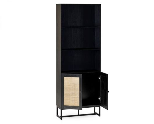 Padstow Tall Bookcase - Black
