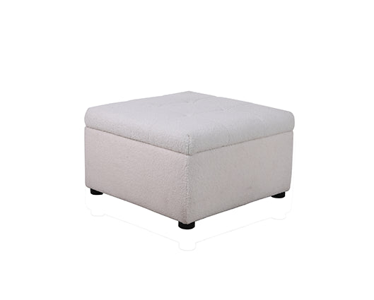 Milo 2 Seater Sofa With Footstool- White