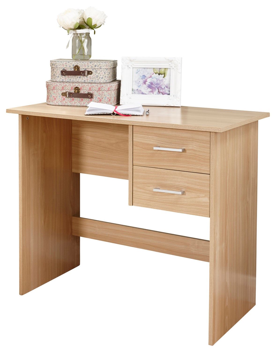 Panama 2 drawer desk oak