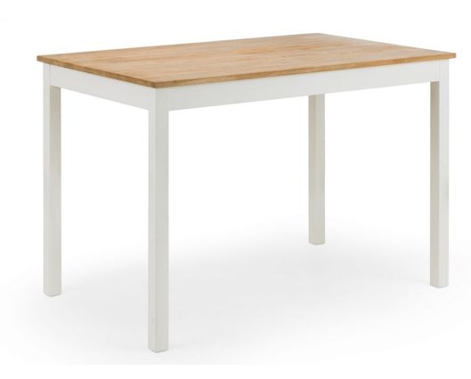 COXMOOR RECTANGULAR DINING TABLE - WHITE & OAK
