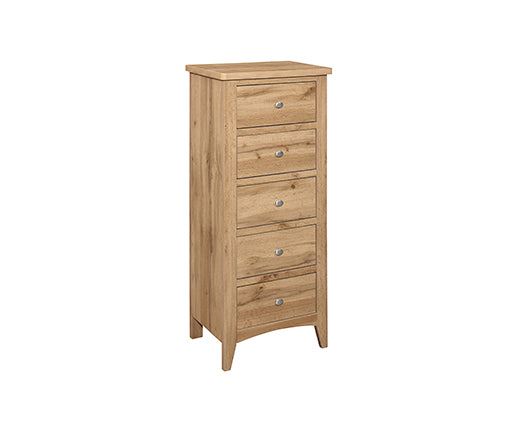 Hampstead 5 Drawer Tall Chest Oak