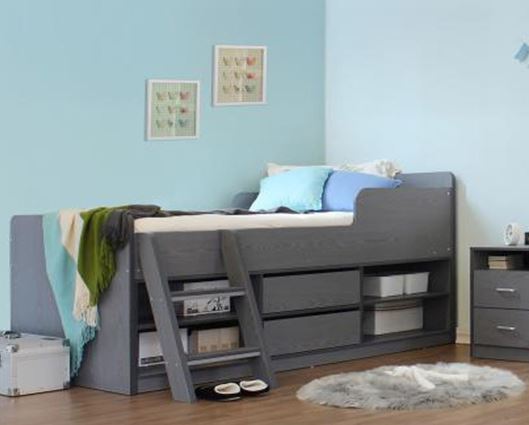 Felix Low Sleeper Bed - Grey