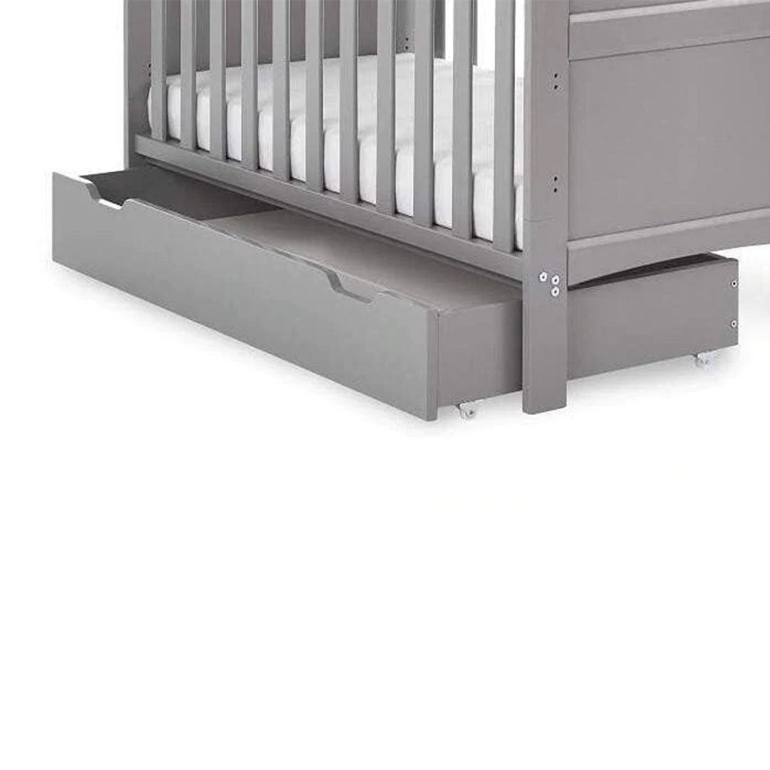 Bantam Space Saver Cot, Under Drawer & Eco Plus Foam Mattress-Taupe Grey