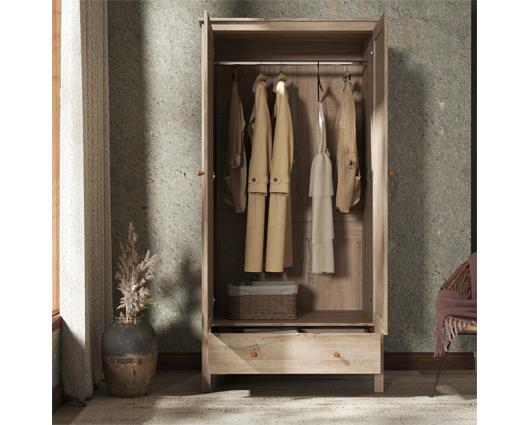 Willow 2 Door 1 Drawer Wardrobe