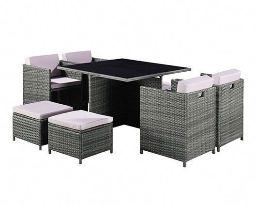 Venice Dark Grey 9PC Cube Set & Cover