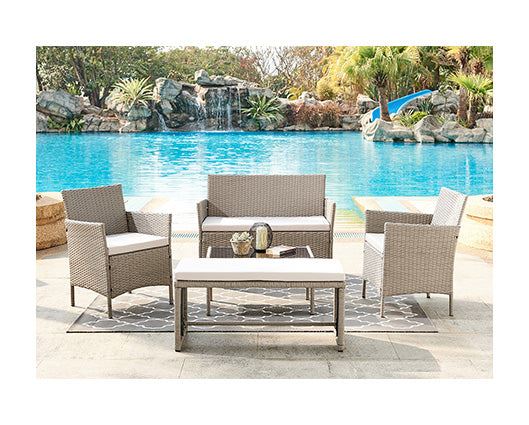Maya Grey 5PC Set w/ Bench & Cover