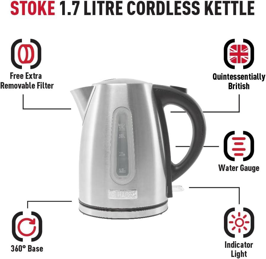 Haden Stoke 1.7L Kettle Stainless Steel