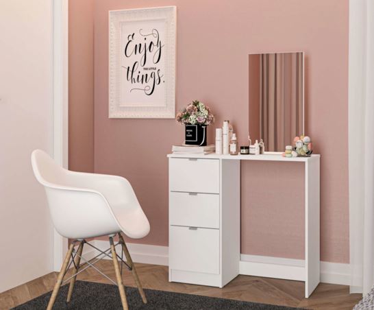 Madison 3 Drawer Dressing Table & Mirror