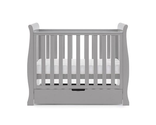 Stamford Space Saver Cot + Sprung Mattress - Warm Grey