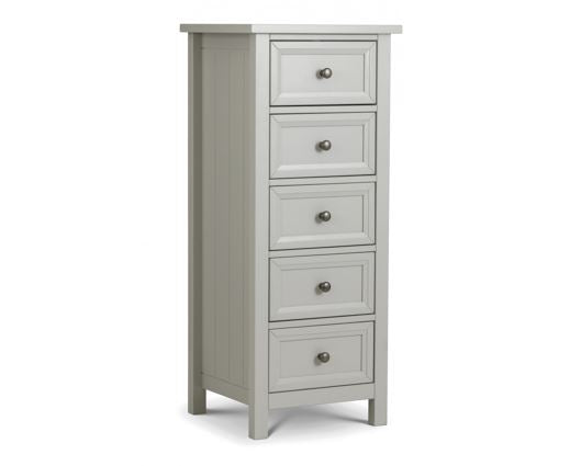 MAINE 5 DRAWER TALL CHEST - DOVE GREY