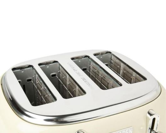 Haden Highclere Cream 4 Slice Toaster