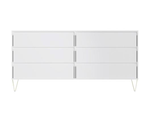 Monaco 6 Drawer Chest in White