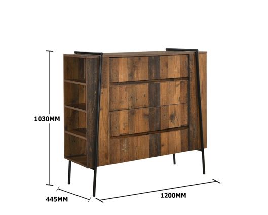 Abbey 3 Piece Bedroom Set 4 Drawers
