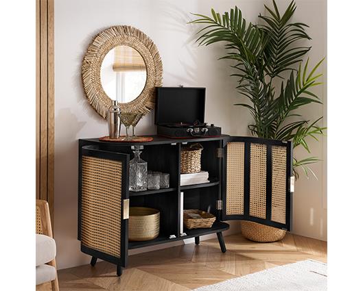 Noah 2 Door Sideboard - Black