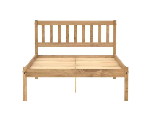 Lisbon Double Bed - Pine