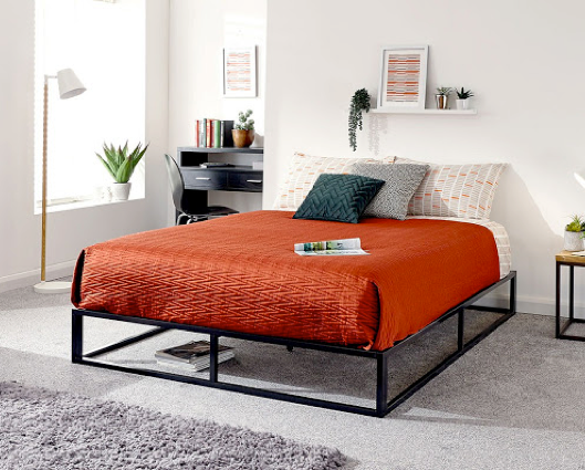 Platform Double Bed - Black