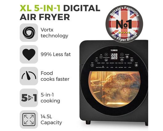 Tower Vortx XL 14.5 5-in-1 Digital Air Fryer