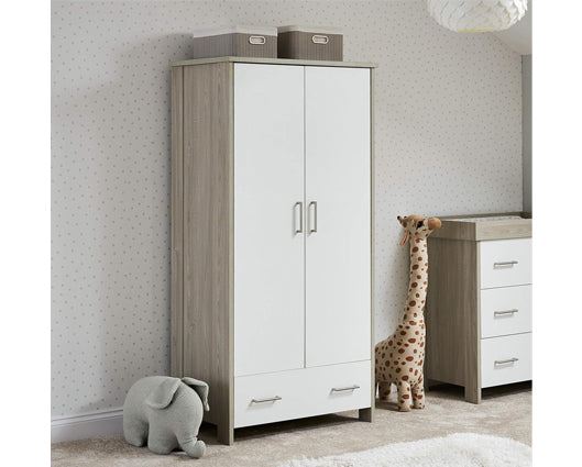 Nika Double Wardrobe - White Wash