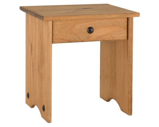 Corona Dressing Table Stool - Distressed Waxed Pine