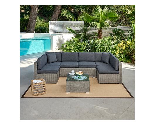 Catina Light Grey Modular Set w/ Grey Cushions